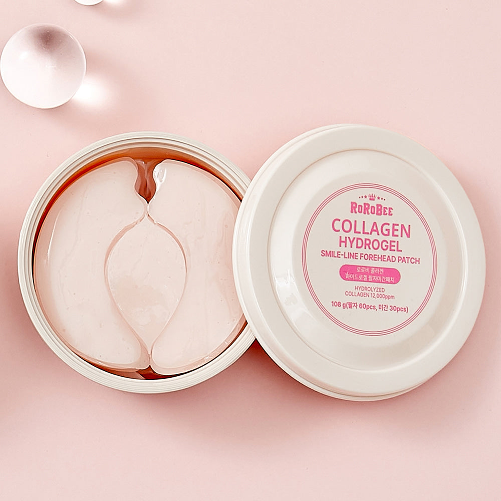 ROROBEE COLLAGEN HYDROGEL SMILE-LINE FOREHEAD PATCH - 90ea