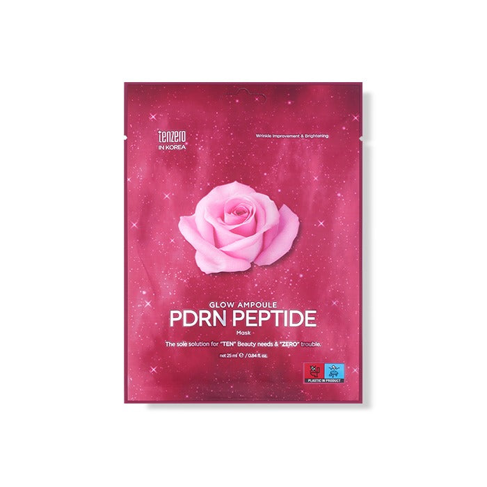 TENZERO GLOW AMPOULE PDRN PEPTIDE MASK - 10 Sheets
