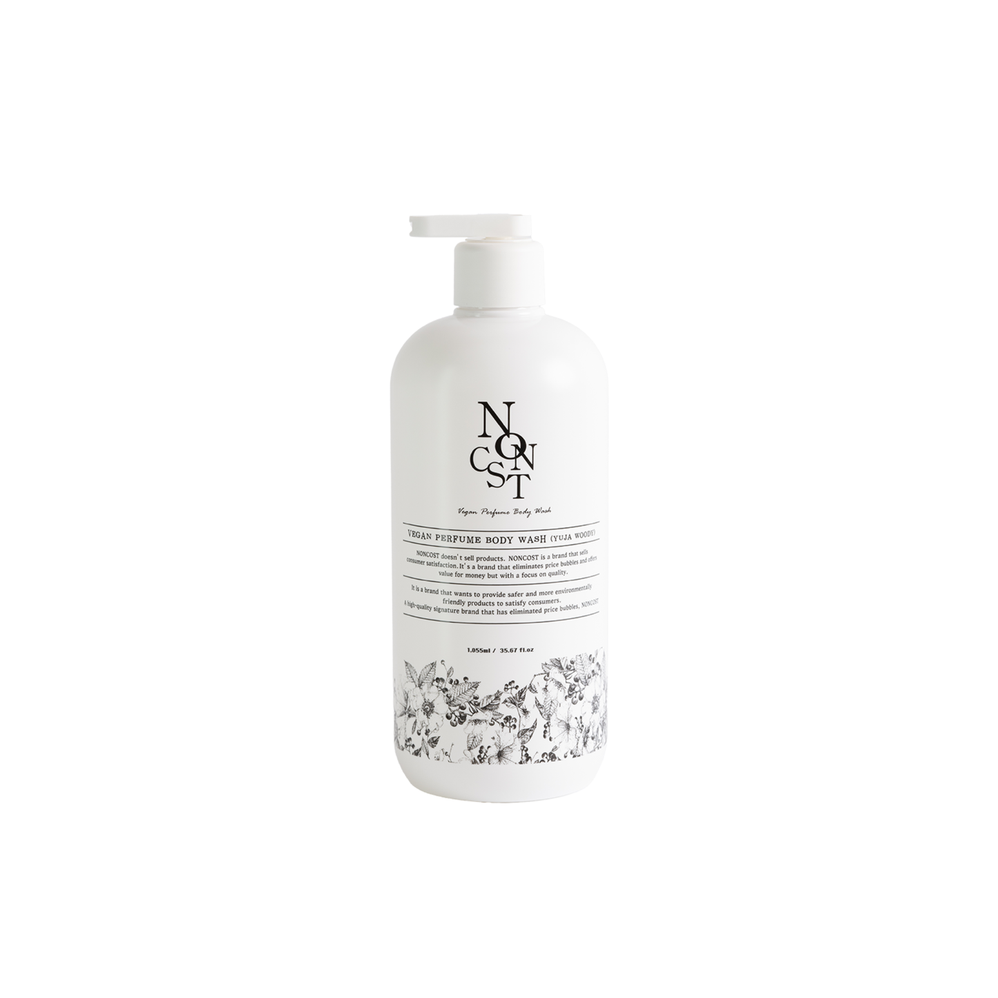NONCOST VEGAN PERFUME BODY WASH (Yuza Woody) - 1,055 ml