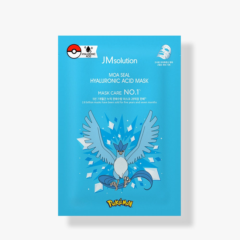 JMslution Pokemon Moa Seal Hyaluronic Acid Mask - 30ml*3ea