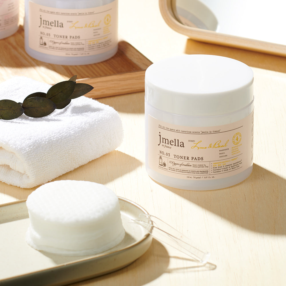 JMELLA LIME & BASIL TONER PADS - 150g