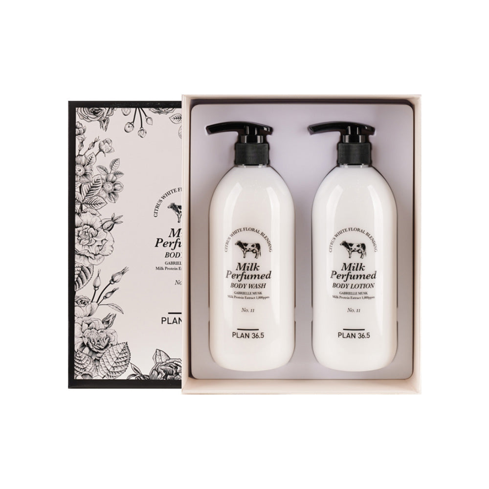 PLAN 36.5 Milk Perfumed Body Set (Body Wash + Body Lotion)