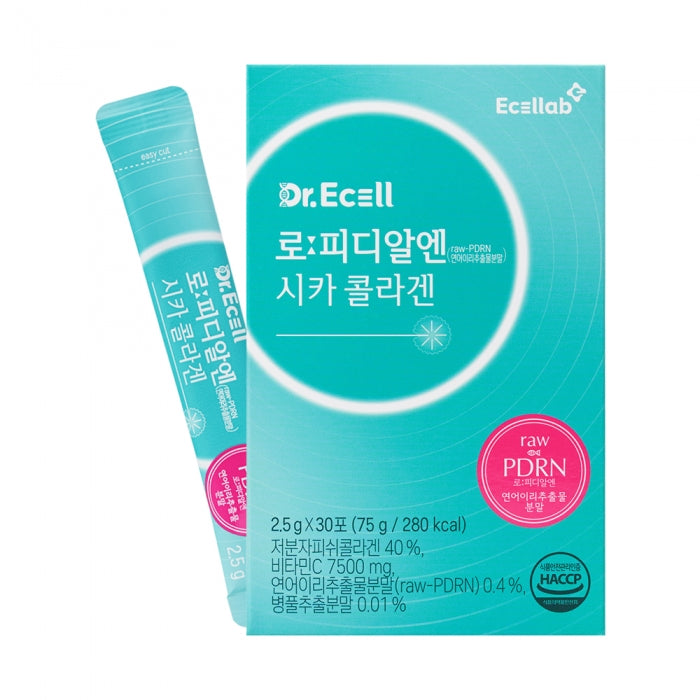 Dr.Ecell raw-PDRN Korean Cica Collagen - 25g*30ea