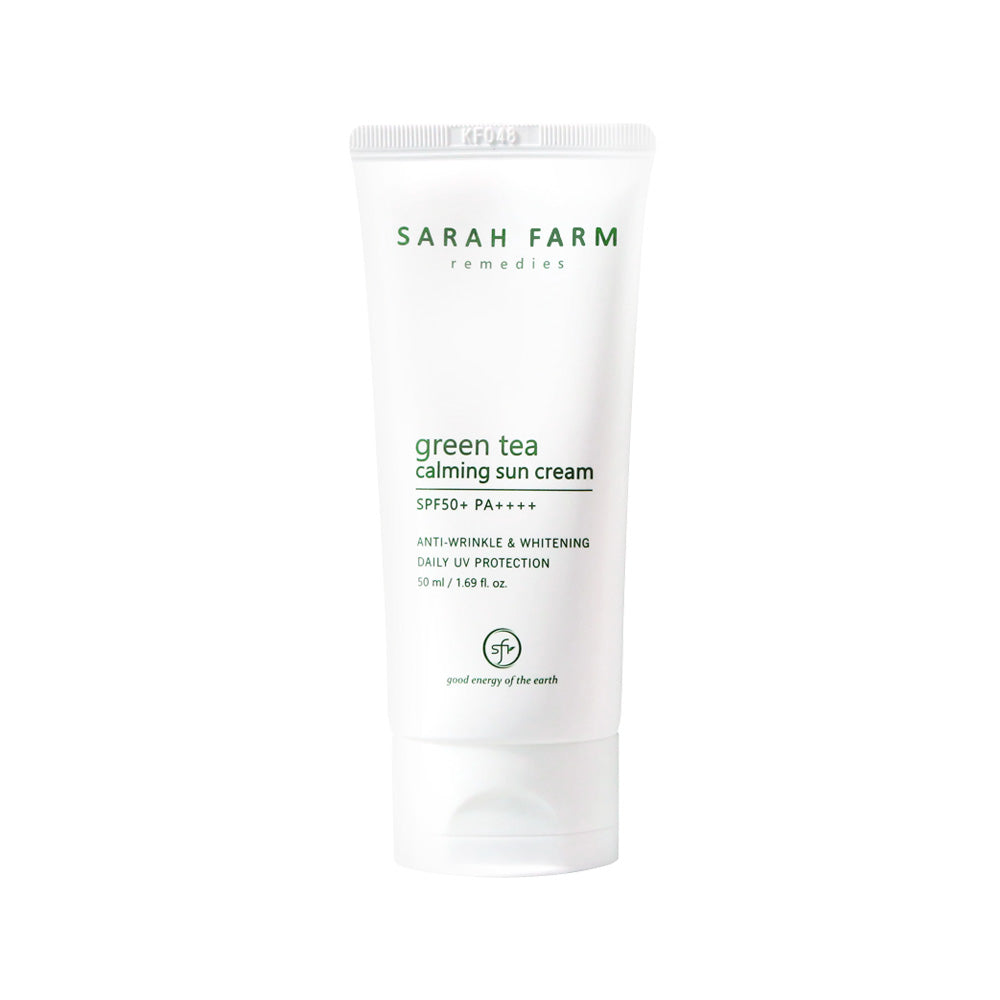 SARAH FARM Green Tea Calming Sun Cream 50ml Spf50+ Pa++++ 50ml