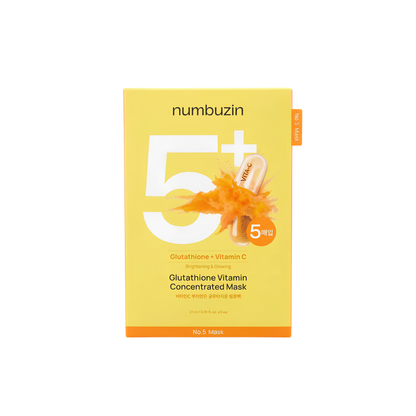 Numbuzin No.5 Glutathione Vitamin Concentrated Mask - 5 ea