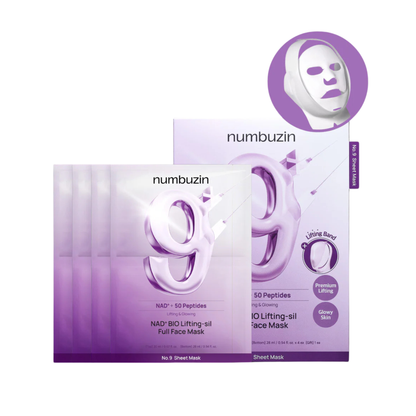 Numbuzin No.9 NAD Bio Lifting Thread Full-Face Mask Pack - 1 BOX (4ea)