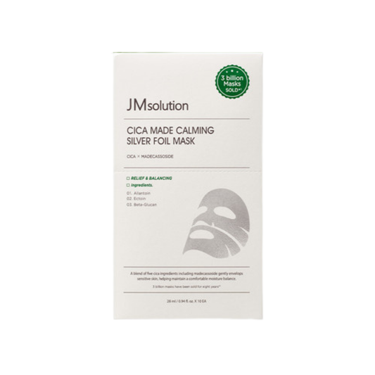 JMsolution Cica Made Calming Silver Foil Mask - 10 Sheets