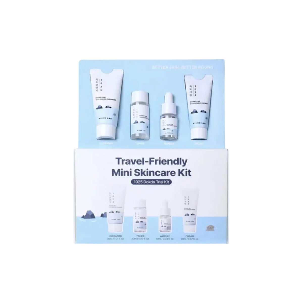 ROUND LAB 1025 Dokdo Travel Routine trial Kit - (4-Step)