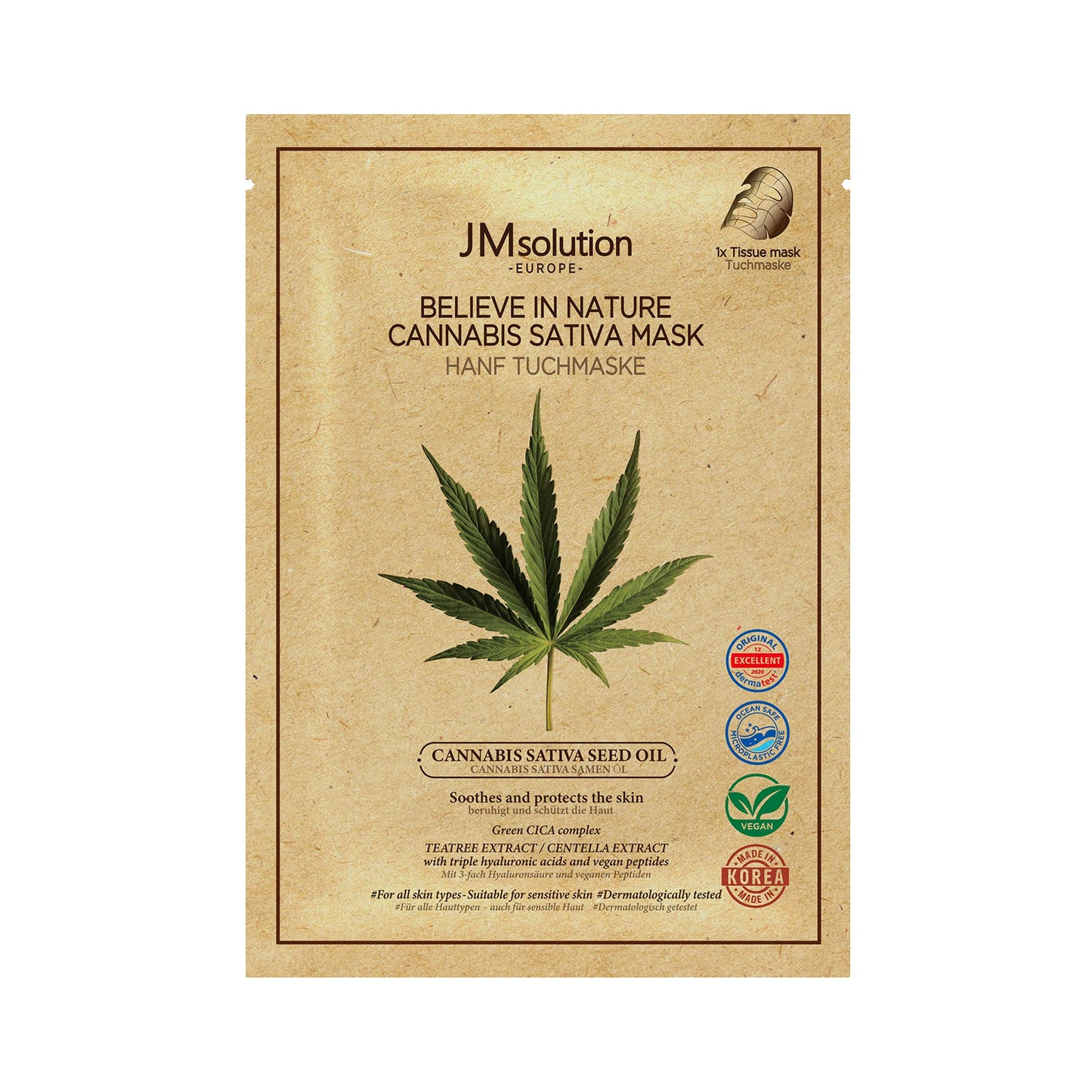 JMsolution BELIEVE IN NATURE Cannabis Sativa Sheet Mask - 30ml*10ea