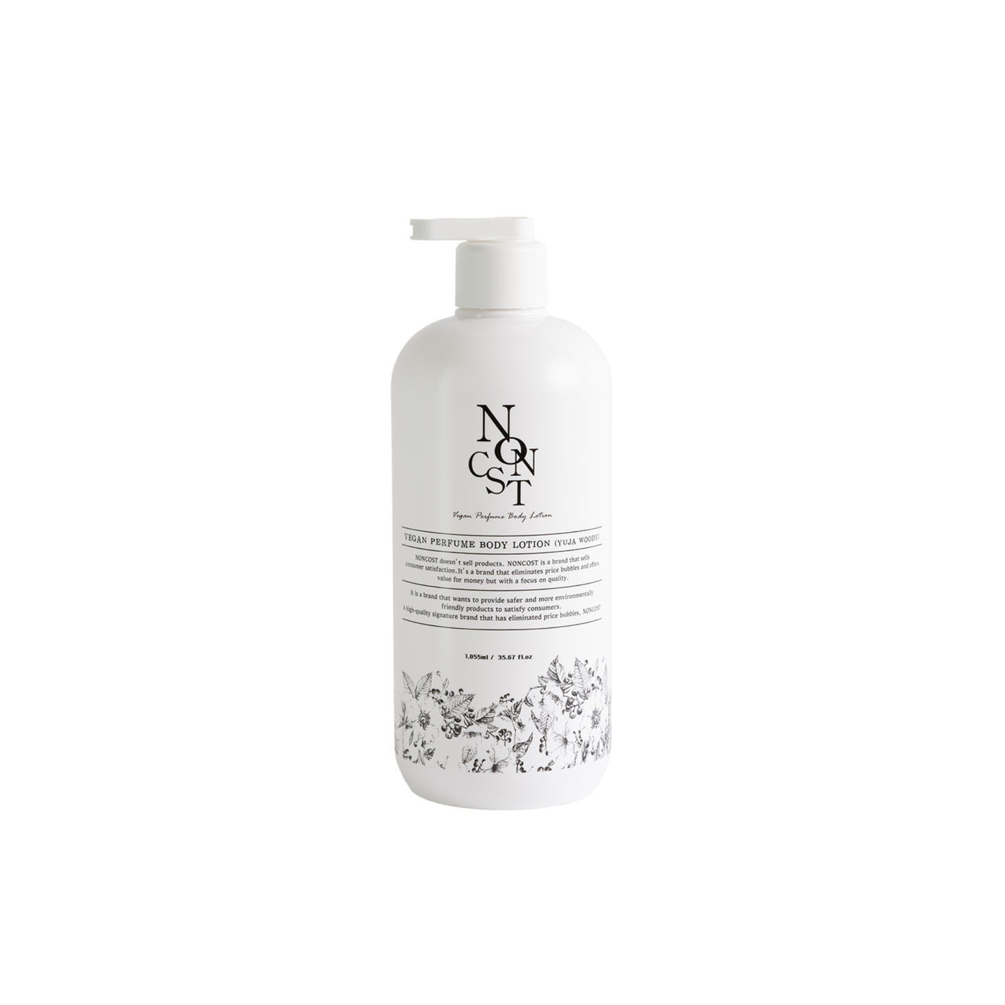 NONCOST VEGAN PERFUME BODY LOTION (Yuza Woody) - 1,055 ml