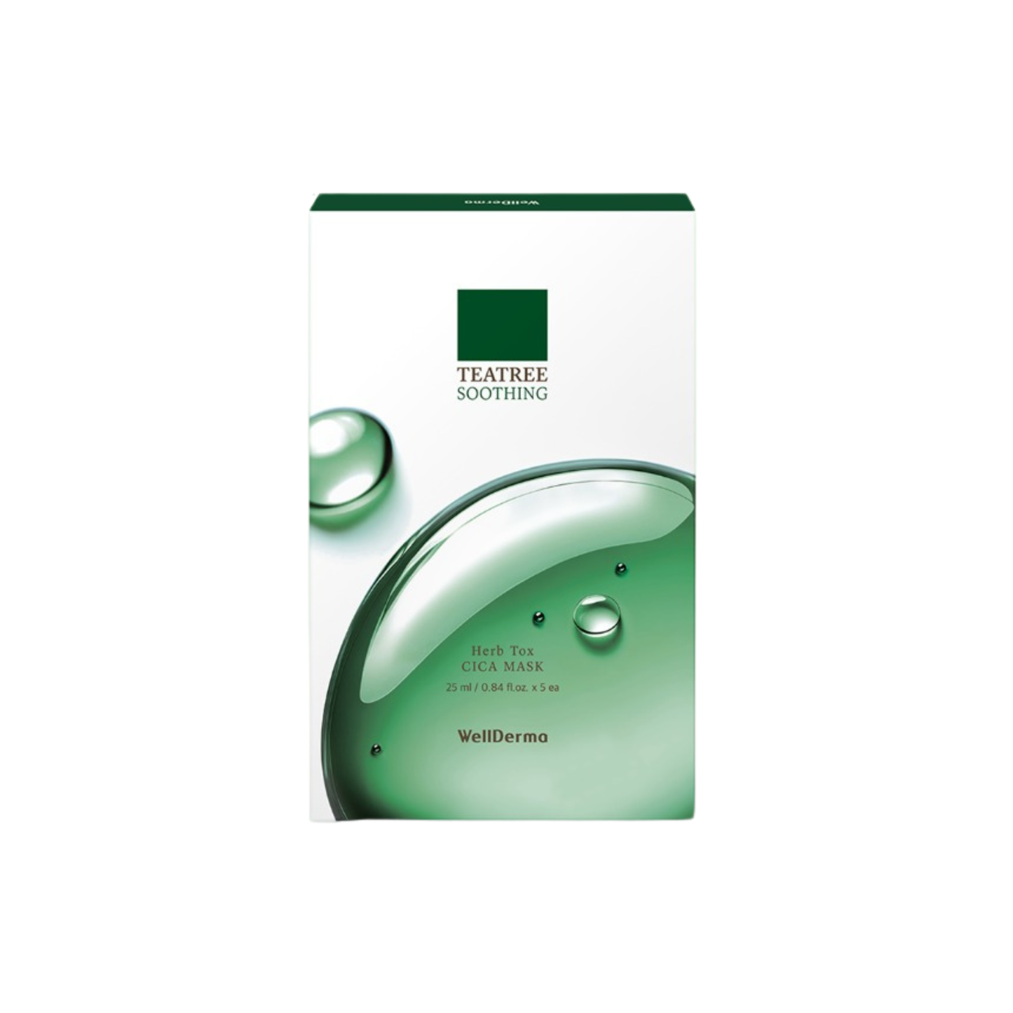 WellDerma Teatree Herb Tox Cica Mask - 5 ea