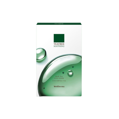 WellDerma Teatree Herb Tox Cica Mask - 5 ea