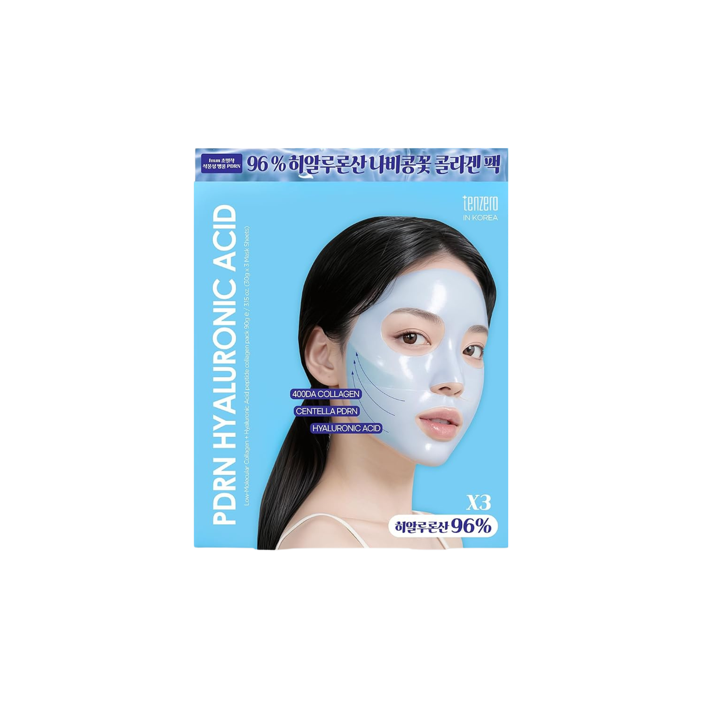 TENZERO MOISTURE HYALURONIC ACID PDRN MASK PACK - 3 Sheets