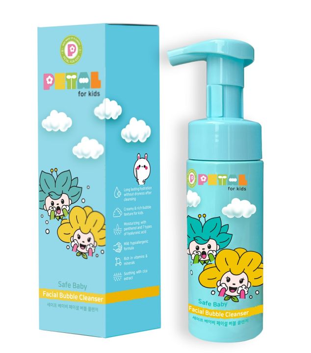 Petal for kids Safe Baby Facial Bubble Cleanser 145ml