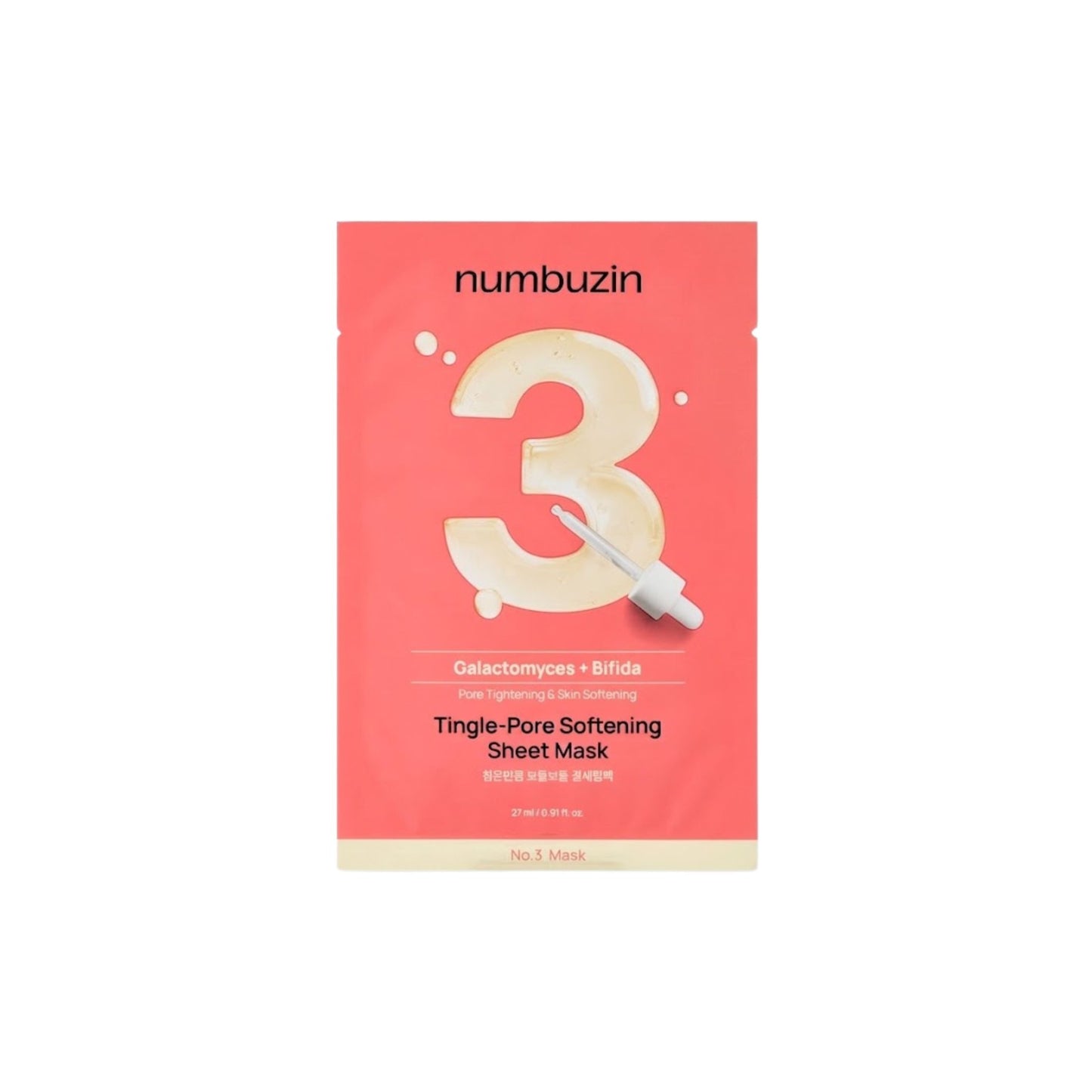 Numbuzin No.3 Tingle-Pore Softening Sheet Mask - 5ea