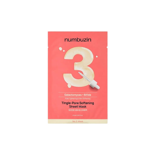 Numbuzin No.3 Tingle-Pore Softening Sheet Mask - 5ea