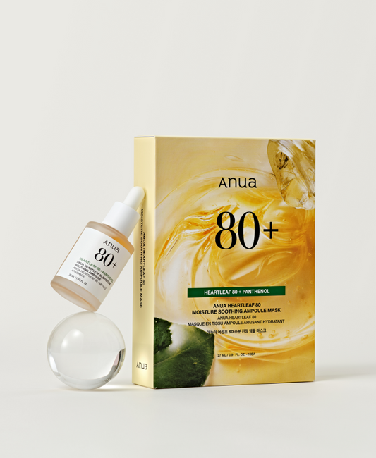ANUA HEARTLEAF 80 MOISTURE SOOTHING AMPOULE MASK (27ml x 10ea)