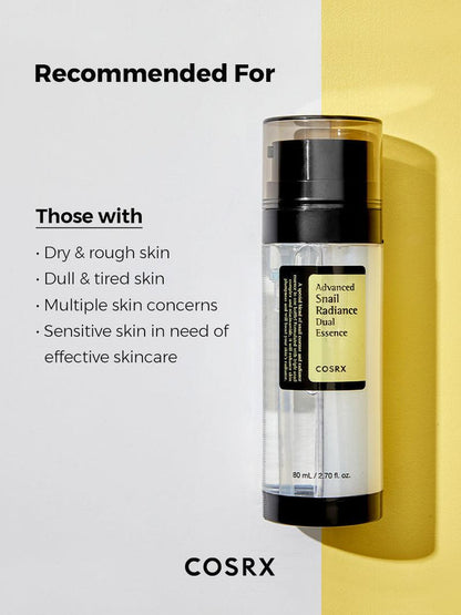 COSRX advanced snail radiance dual essence 80ml - 80ml