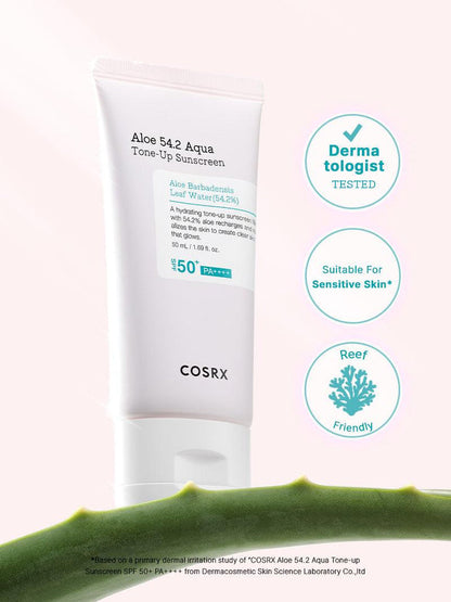 COSRX aloe 54.2 aqua tone-up sunscreen 50ml - 50ml