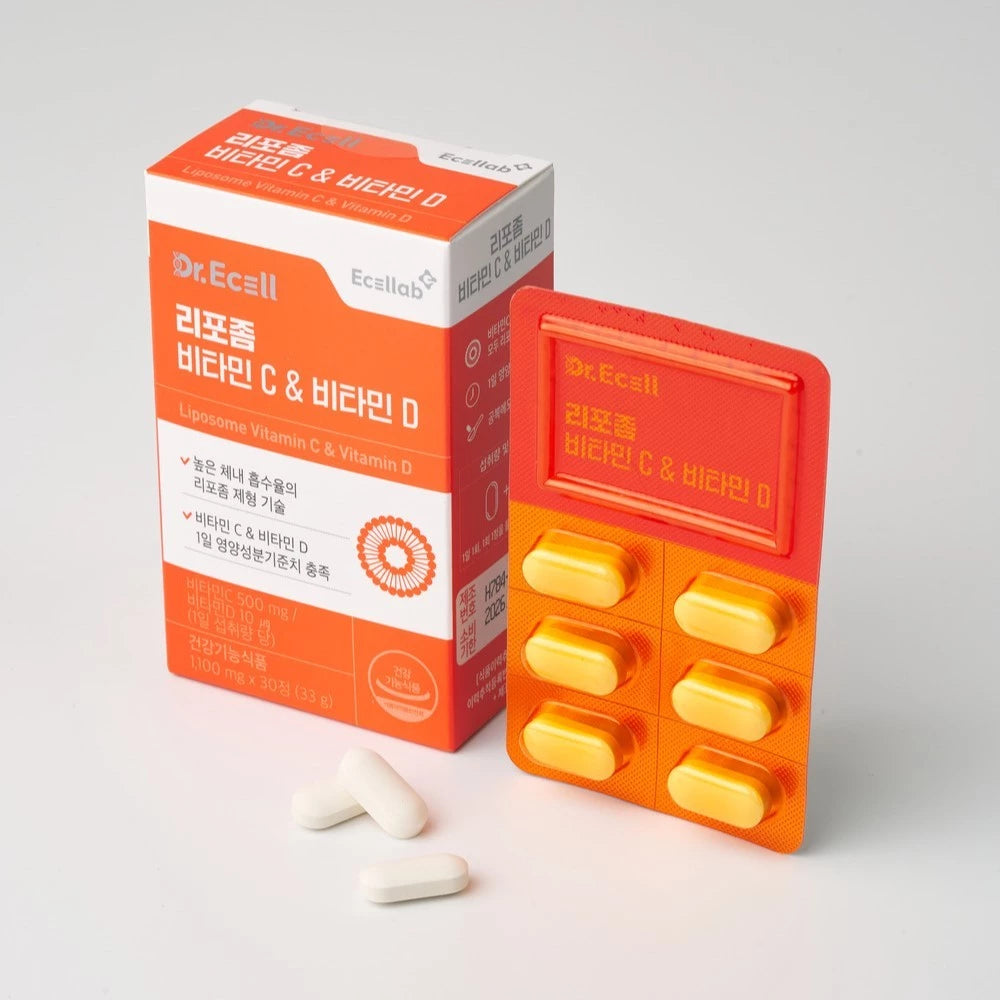 Dr.Ecell Liposome Vitamin C & Vitamin D 1,100mg x 30 Tablets