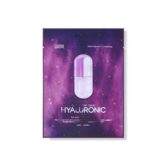 TENZERO GLOW AMPOULE HYALURONIC MASK - 25 ml * 10 ea