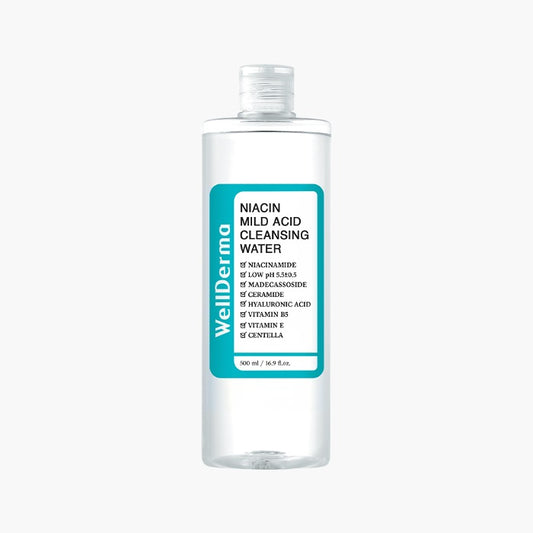 WellDerma Niacin Mild Acid Cleansing Water - 500ml